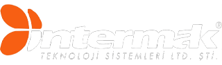 Turuncu stilize edilmiş bir çiçeğin yer aldığı Intermak Teknoloji Sistemleri Ltd. logosu.
